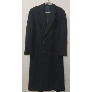 Vintage saks fifth Ave loro piana mens size 40L wool coat blue double Breasted